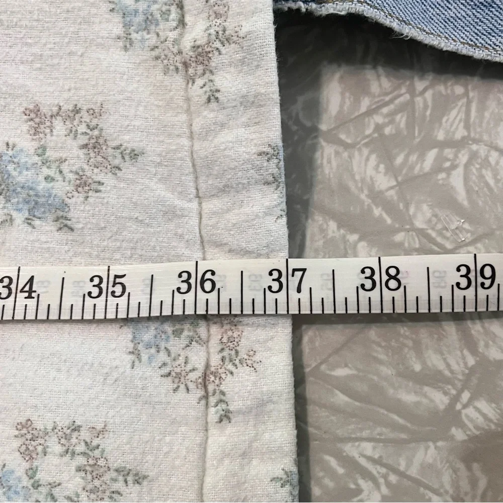 Vintage Baby Quilt Reversible Animal Grid‎ Floral Blue Yarn Tied Nursery Blanket